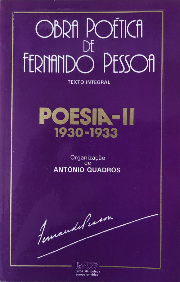 Poesia II 1930-1933 - Obra Poética de Fernando Pessoa